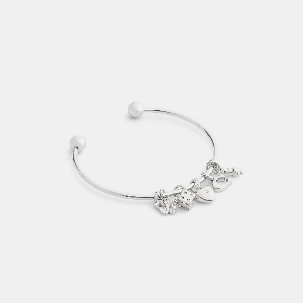 NWT Coach Butterfly, Rexy, Die, Heart, & "C" Charm Cuff Bracelet [B8-8] - Picture 2 of 5